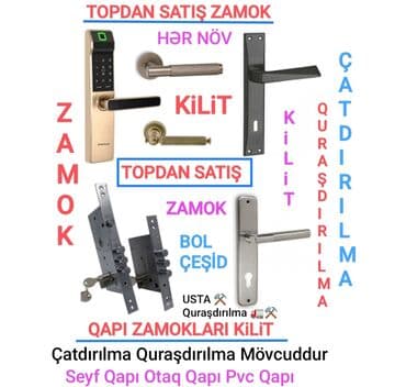 ev əşyaları işlənmiş: Qapı zamokları və kilidlər – geniş çeşid - Hər növ qapı üçün zamok və — 1