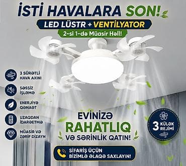 ventilyatorlar: Ventilyator Yeni, Tavan üçün, Pərli, Kredit yoxdur, Pulsuz çatdırılma — 1