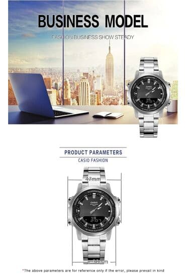 купить мужские часы в баку: Yeni, Qol saatı, Casio, rəng - Qara — 4