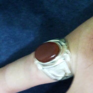 Кольцо, Серебро, 958 проба, Агат — 2