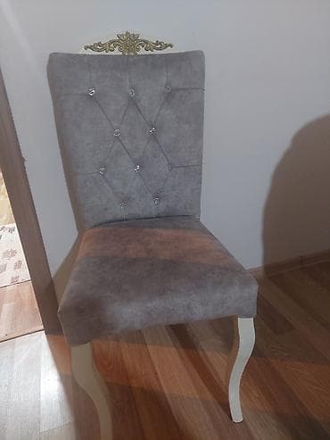 isdolar: Qonaq otağı üçün, İşlənmiş, rəng - Boz Stul — 1