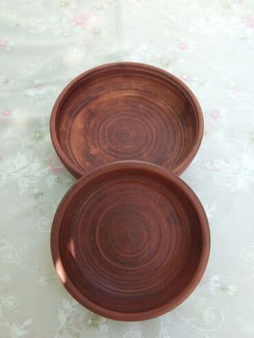 dərin boşqab: Boşqablar, 2 ədədli dəst, rəng - Qırmızı, Keramika — 1