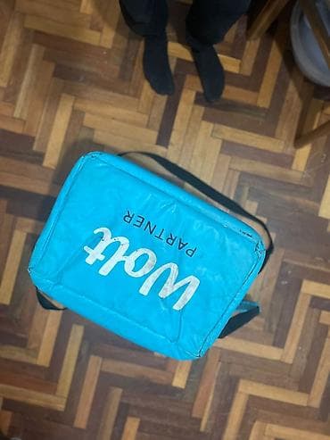 Сумки для курьеров: Wolt Partner izotermik çantası - Rəng: mavi, “Wolt Partner” loqolu - — 4