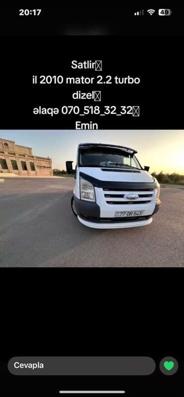 fort sərnişin: Ford Transit: 2.2 l | 2010 il Mikroavtobus — 1