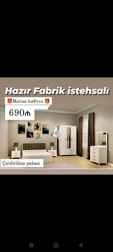 qab skafi: İkinəfərlik çarpayı, Dolab, Yeni — 1