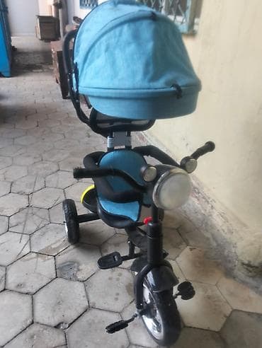 volta vsm: Uşaq üçtəkərli velosiped – valideyn idarəetmə tutacaqlı - Rəng: mavi — 2