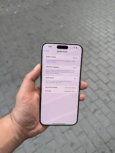 mac pro: IPhone 15 Pro Max, 256 GB, Natural Titanium, Sənədlərlə — 6