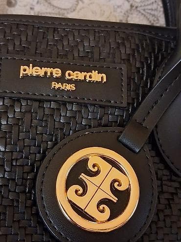 cins sumka: Pierre Cardin Paris qadın çantası – qara rəng - Material: toxunuş — 4