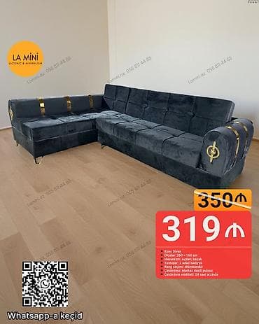 uqlavoy divanlar 2019: Künc divan, Açılan, Bazalı, Vеlur parça, Şəhərdaxili pulsuz çatdırılma — 1
