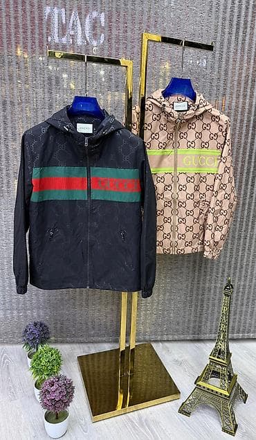 Gucci üslubunda yüngül küləkkeçirməz üst geyimlər - Model: tam