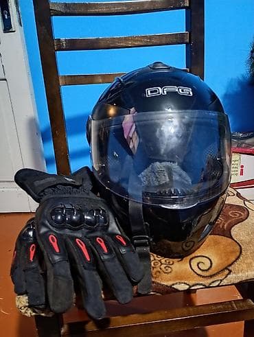 sukutur motor: DFG motosiklet dəbilqəsi + qoruyucu əlcək dəsti - Brend: DFG - Növ — 5