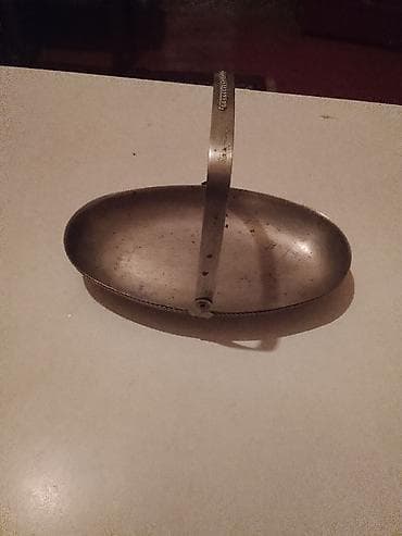 quru: Metal qab və dibək–havan dəsti - Material: metal ərinti - Qab: oval — 3