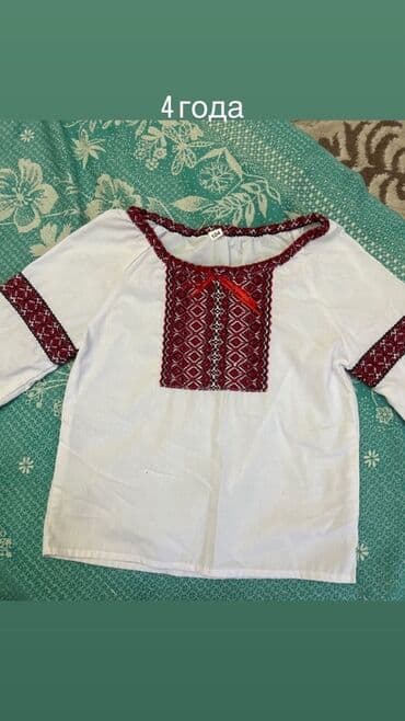 детские футболки в горошек: Рубашка, Для девочек, 3 - 4 года — 1