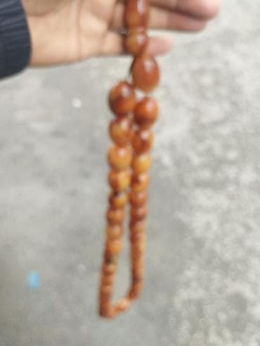 bijuterya: Məhsul: Təsbeh - Material: Qəhvəyi-şabalıdı tonlarında, damarları — 3