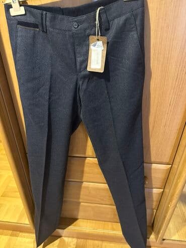 kişi ucun klassik qara kostyum: Kişi klassik şalvarı - Rəng: tünd boz (anıra yaxın) - Kəsim: klassik — 1