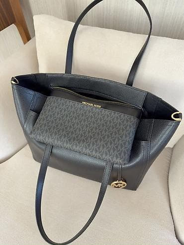 calvin clein: Orijinal Michael KORS dəri çantası. İşlənmiş, lakin mükəmməl — 5