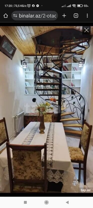 əcəmi kirayə ev: 50 kv. m, 2 otaqlı, Kombi, Qaz, İşıq — 2