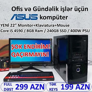 ŞOK ENDİRİM!!! QAÇIRMAYIN!!! ⭐Tək Sistem Bloku 199 AZN ⭐KOMPLEKT CƏMİ