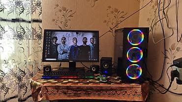 Audio: Gaming masaüstü kompüter seti - Korpus: Temperli şüşə ön və yan — 2