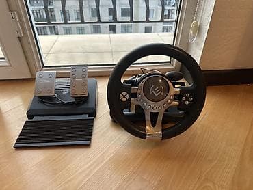 oyun pc: SVEN Speedy (SV-022906/374) oyun sükanı və pedallar dəsti - Komplekt — 1