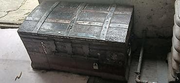 sandık: Antik dəmir sandıq/kofra - Material: qalın döymə dəmir və polad — 6