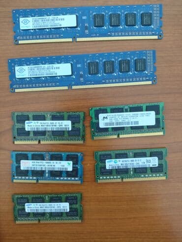 4 gb ram: Ramlar satılır ddr3 2əd ddr3 2gb 10600 udimm 2əd ddr3 4gb 10600 sodimm — 1