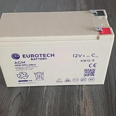 EUROTECH Battery AGM akkumulyator – model EB12-9 - Gərginlik: 12V - lalafo.az -da EUROTECH Battery AGM akkumulyator – model EB12-9 - Gərginlik: 12V -