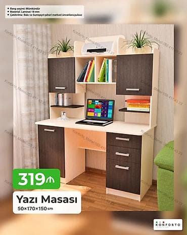 konsol masa: Yazı masası – funksional iş və təhsil guşəsi üçün ideal seçim — 1