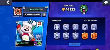 super zeng 2: Brawl Stars hesabı - Kupa sayı: 14,532 (Kupa Yolu göstəricisi) - — 1