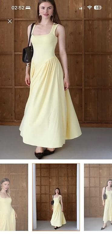 Sarı maxi don. Trendyoldan alınıb 29₼ razmer : S (36 razmer) . Yenidir — 1
