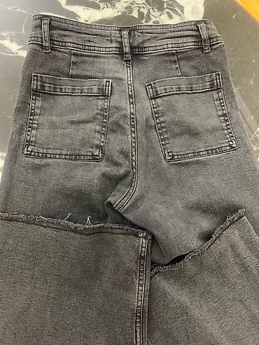 Cinslər və şalvarlar: ZARA uşaq cinsi – geniş kəsim, tünd boz rəng. - Ölçü: 11-12 yaş, 152 — 3