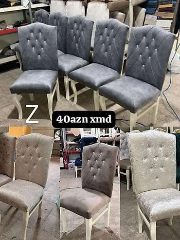 Qonaq otağı üçün, Yeni, Qatlanmayan, rəng - Boz Stul