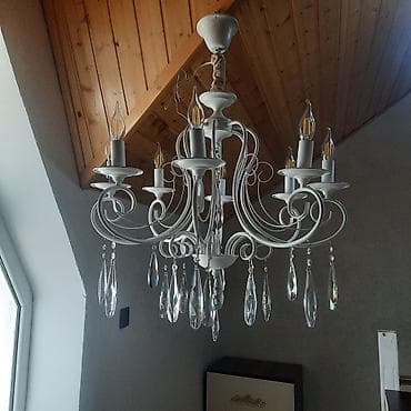 rum reqemli divar saatlari: Çılçıraq, 3 lampa, Metal — 9