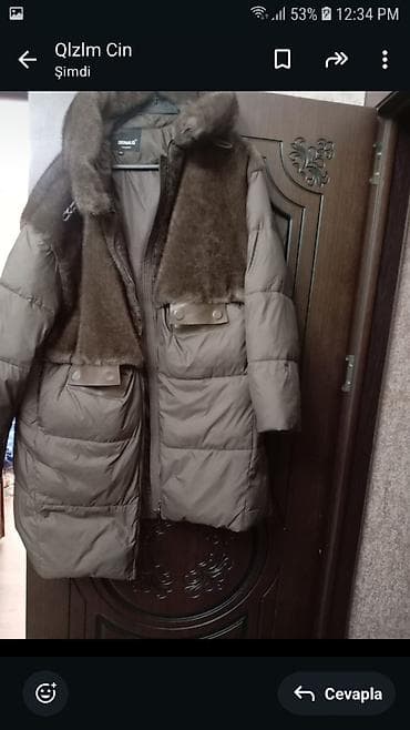 Kurtkalar: DENALG Collection qadın qış gödəkçəsi - Rəng: tünd-bej/xaşə (taupe) - — 1