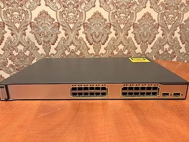 netis modem: Cisco Catalyst 3750 Series PoE-24 şəbəkə switchi - 24 x 10/100 — 2