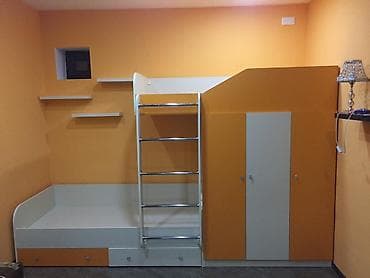 karaca əhmədli: Uşaq/yeniyetmə otağı üçün modul dəst – narıncı-ağ rəng kombinində — 2