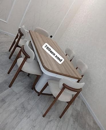 ucuz dolablar: Qonaq otağı üçün, Açılmayan, Dördbucaq masa, 6 stul — 1