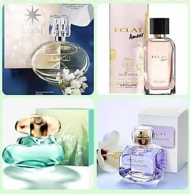 şexsi eşyalar: Lucia,Eclat Amore, Elvie,Еclat mademoaselle qadin etirleri 50 ml. Her — 1