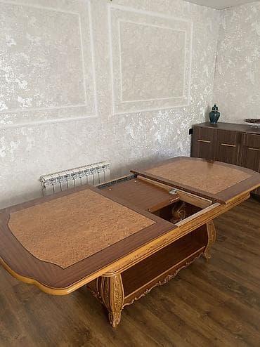 masa islenmis: Qonaq masası, İşlənmiş, Açılan, MDF, Oval masa — 6