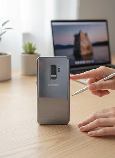 фотокамера canon powershot sx410 is black: Samsung Galaxy S9 Plus, 64 ГБ, цвет - Серый, Отпечаток пальца — 1