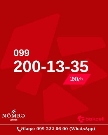 azercell data kart qiymeti: Nömrə: ( 099 ) ( 2001335 ), Yeni — 1