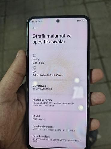 redmi 8: Redmi Note 13, 256 GB, rəng - Qara, Face ID — 3