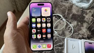 iphone 14 plata: IPhone 14 Pro, 128 GB, Deep Purple, Simsiz şarj — 8