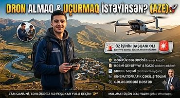 Xidmət: Dron almaq və uçurtmaq üçün tam paket məsləhət və təlim (AZE)