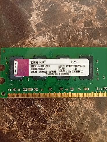 islenmis notebooklar: Kingston 2GB DDR2 1.8V 800MHz RAM satılır Heç bir problemi yoxdur — 2