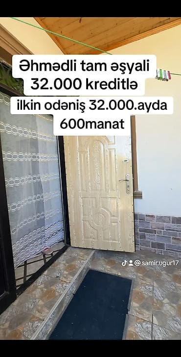 2 otaqli ev alqi satqisi: Ev kiredidle satilir ilkin odenis 32000min ayda 600m — 1