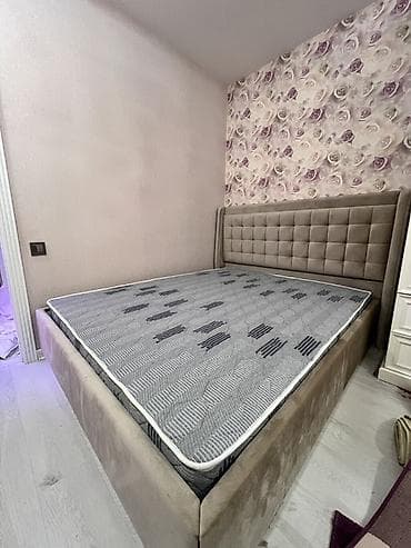 matras: Yumuşaq başlıqlı iki nəfərlik çarpayı və döşək dəsti Əla — 3