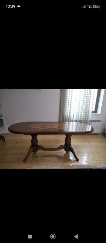 стол для переговоров овальный: Гостиный стол, Б/у, Складной, Дерево, Овальный стол — 1