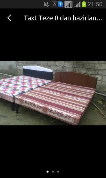 bağca mebeli: Carpayi teze mohkem haxirlari var 1 neferlik 50m 2 neferlik 100m — 2