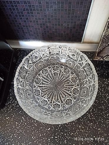 qoz: Kənaqlı şüşə qab dəsti - Material: qalın, şəffaf kənaqlı (kristal — 2